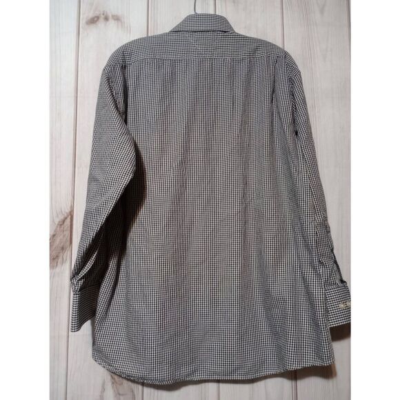 Tommy Hilfiger Shirt Men's 16.5 Black White Check Button‎ Front Long Sleeve - Picture 2 of 8